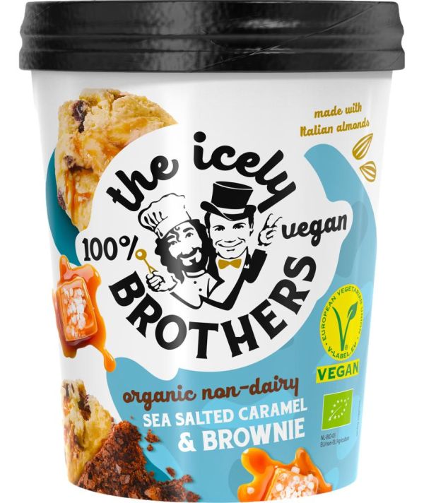 Vegan Παγωτό Αλατισμένη Καραμέλα & Brownie
