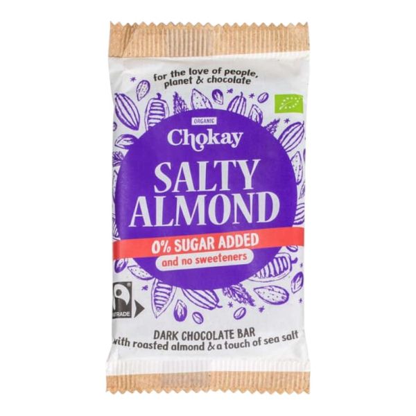 Dark Chocolate with Salted Almonds Salty Almond Gluten-Free Sugar-Free