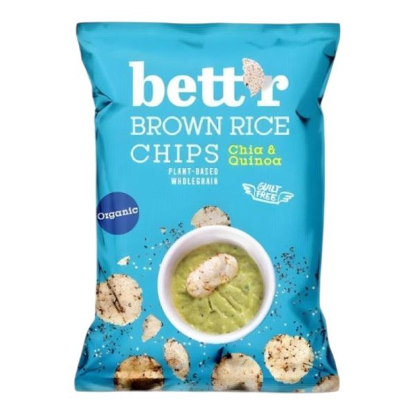 Tσιπς Kαφέ Ρυζιού με Chia και Kινόα Χωρίς Γλουτένη