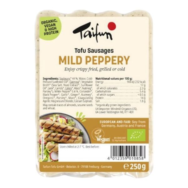 Tofu Sausages mild peppery
