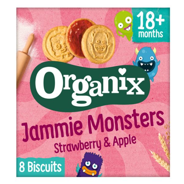 Μπισκότα "Jammie Monsters" με Γέμιση Φράουλα & Μήλο