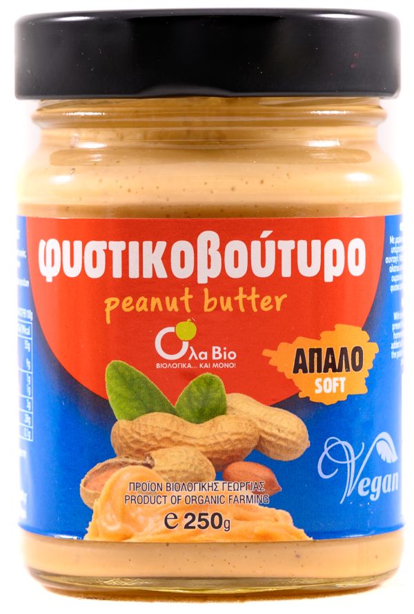 Απαλό Φυστικοβούτυρο Ελληνικό Χωρίς Αλάτι/Ζάχαρη ΒΙΟ