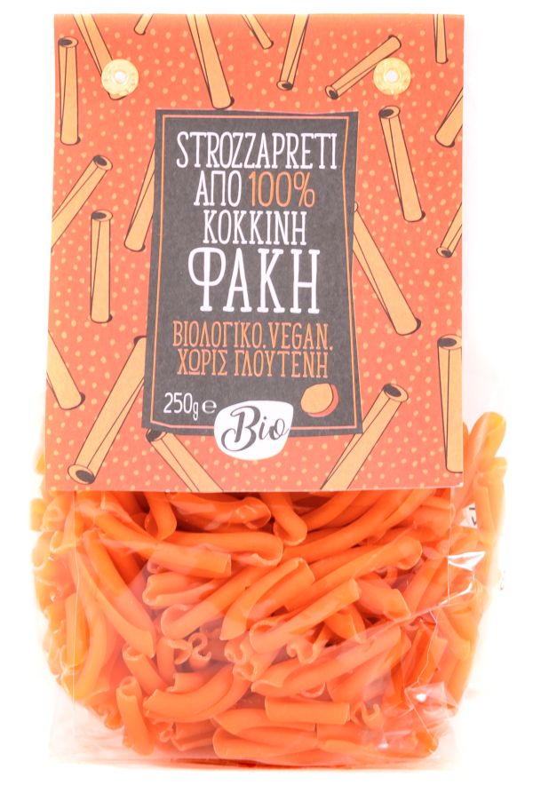 Ζυμαρικά Κόκκινης Φακής "Strozzapretti" Χωρίς Γλουτένη BIO