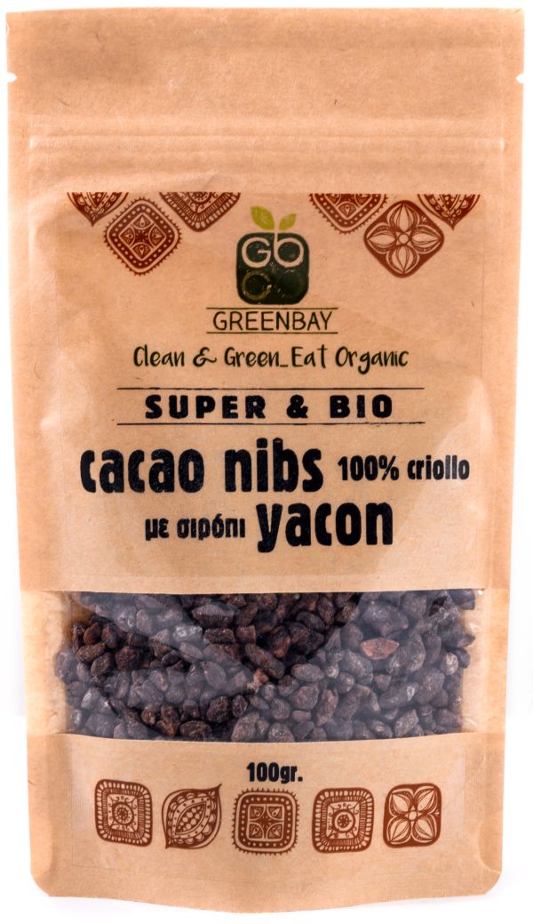 Ακατέργαστα Κομμάτια Κακάο με Σιρόπι Yacon 100% Criollo BIO