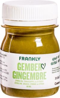 Fresh Ginger Spirulina Shot coldpressed
