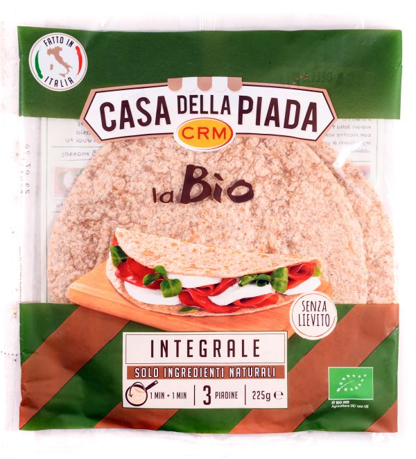 Βιολογική Ιταλική Πίτα Ολικής "Piadina" Χωρίς Μαγιά