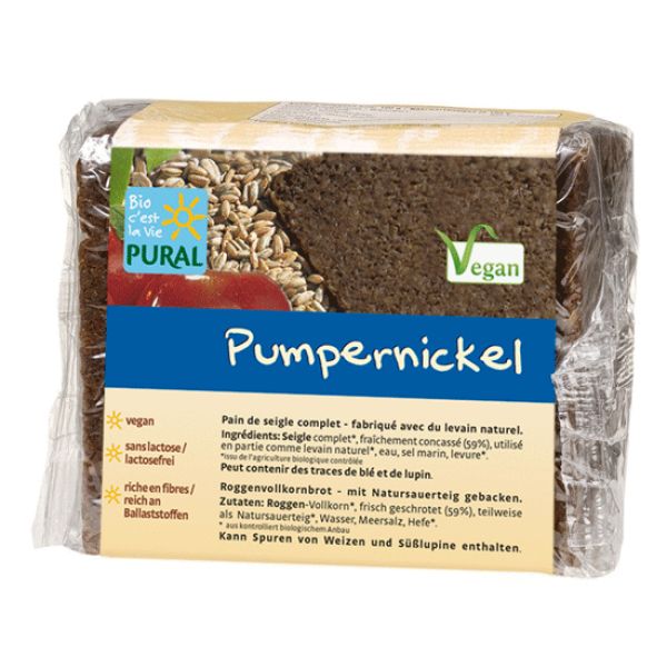Μαύρο Ψωμί Σίκαλης Ολικής - Pumpernickel
