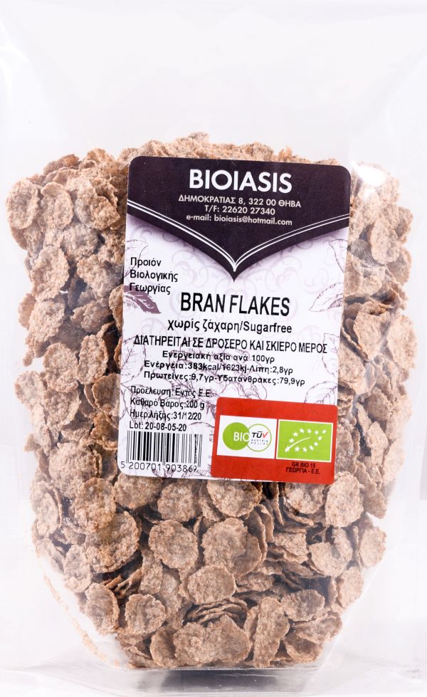 Δημητριακά "Bran Flakes" με Σιτάρι Ολικής ΒΙΟ