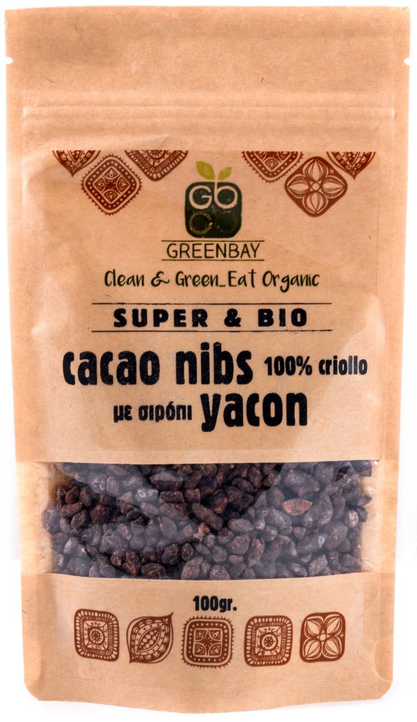 Cacao Nibs (Criollo) με Σιρόπι Yacon -RAW -BIO