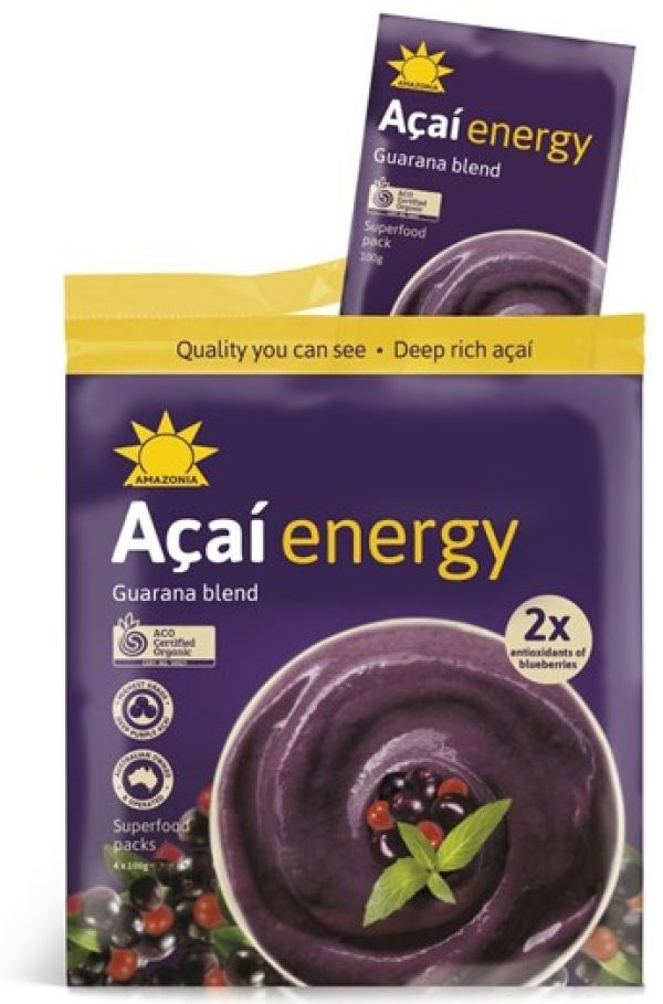 Πολτός Acai Energy με Γκουαρανά (4x100gr)